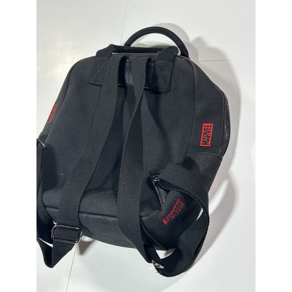 Loungefly Disney Marvel Red Embroidered Black Canvas Square Backpack Bag Pack main image 5
